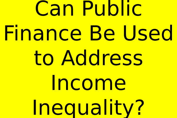 Can Public Finance Be Used to Address Income Inequality?