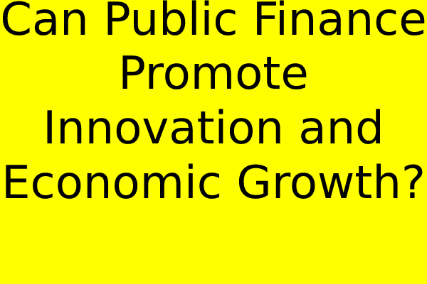 Can Public Finance Promote Innovation and Economic Growth?