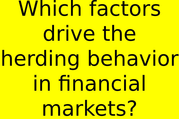 Which factors drive the herding behavior in financial markets?