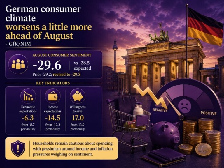 German household sentiment eases a little more heading into August