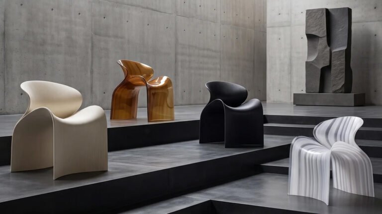 ZHA 3D Prints Curvy Echo Chair From Recycled Plastic