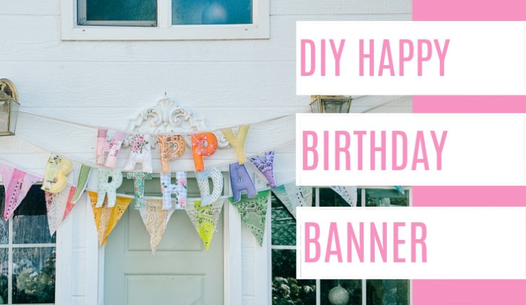 DIY Birthday Banner – at home with Ashley