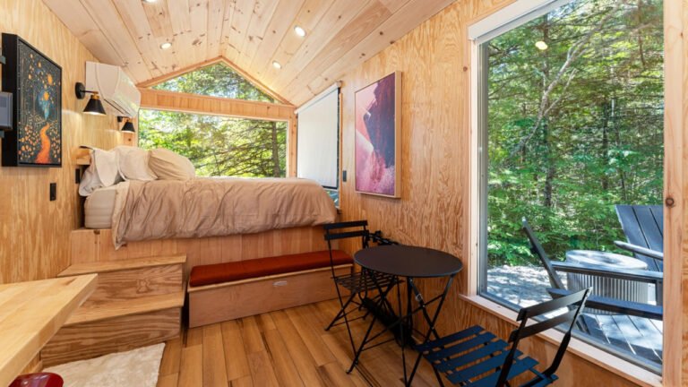 $37K Nordic Abode Tiny House Packs Bathtub, Outdoor Shower