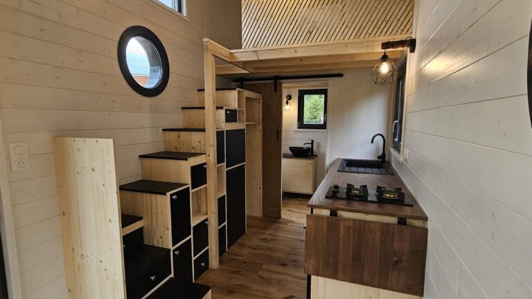 Off-Grid French Peggy Tiny House Uses Recycled Jeans for Insulation
