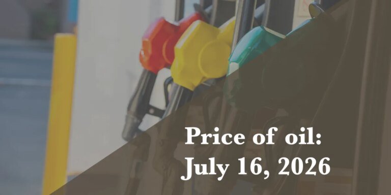 Current price of oil as of July 16, 2026