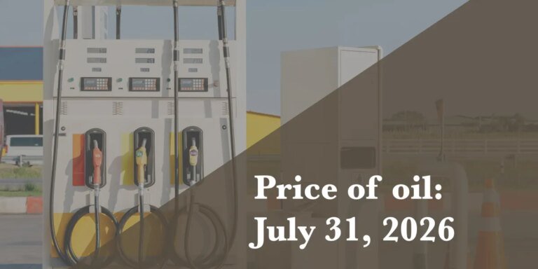 Current price of oil as of July 31, 2026