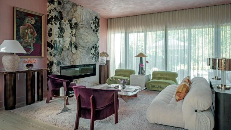 This Designer Turned a New Build Into a Pink-Blue Wonderland