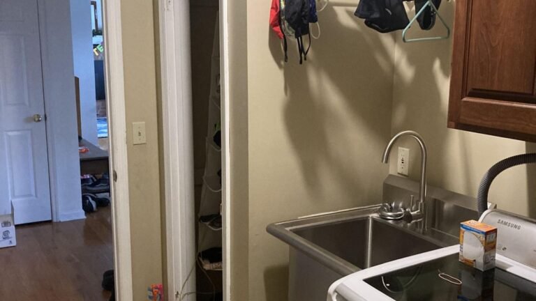 The Laundry Room Closet Was Taking Up Space Better Used for Open Storage