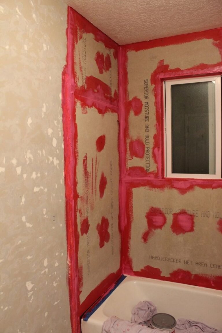The Shower Walls Turned Bright Red Before the Tile Went Up