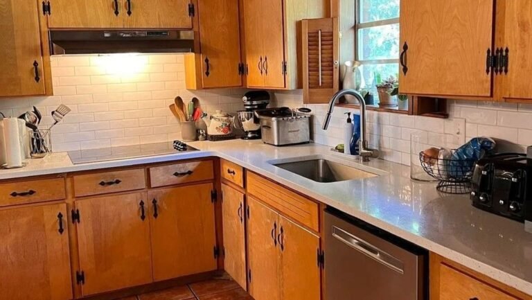 These Original Kitchen Cabinets Took On a Custom Shaker Look Without Being Replaced