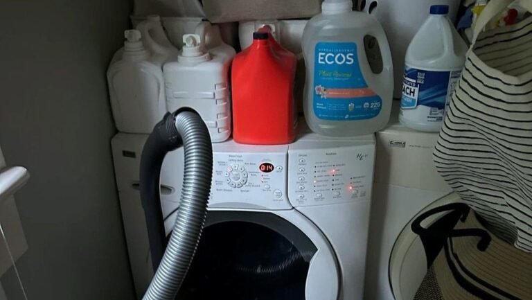 Empty Laundry Room Wall Turned Into a Built-In Laundry Station