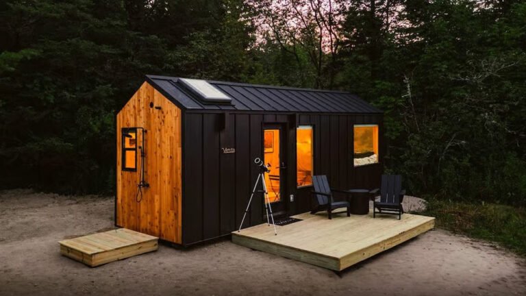 Vesta Nook Tiny House has a Skylight & Private Deck