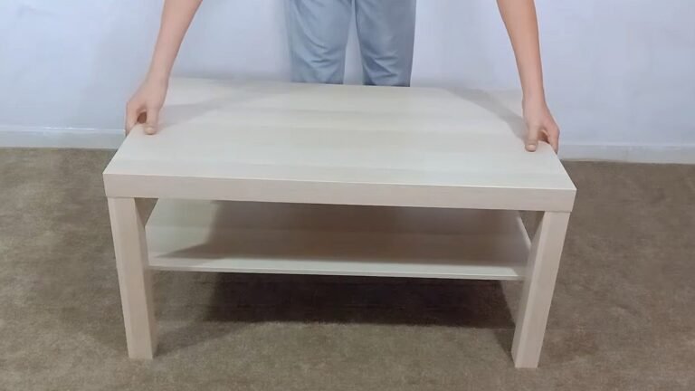 Woman Transforms An IKEA Lack Coffee Table With Silver Foil