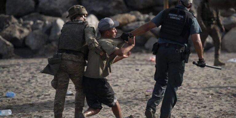 Spain adds barrier between Ceuta and Morocco after EU states warn on ‘uncontrolled mass crossings’