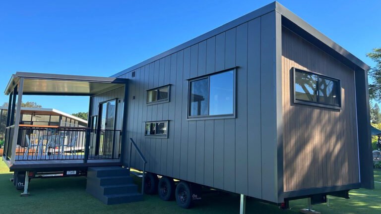 Hayley 9500 Tiny House has Two Bedrooms, Covered Porch