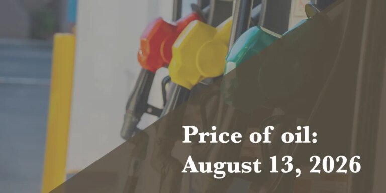 Current price of oil as of Aug. 13, 2026