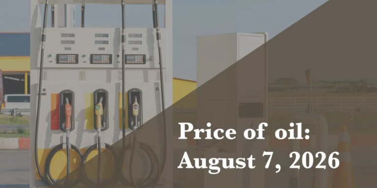 Current price of oil as of Aug. 7, 2026