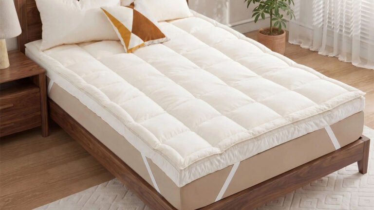 Puredown Cotton Goose Feather Mattress Topper for Hot Sleepers