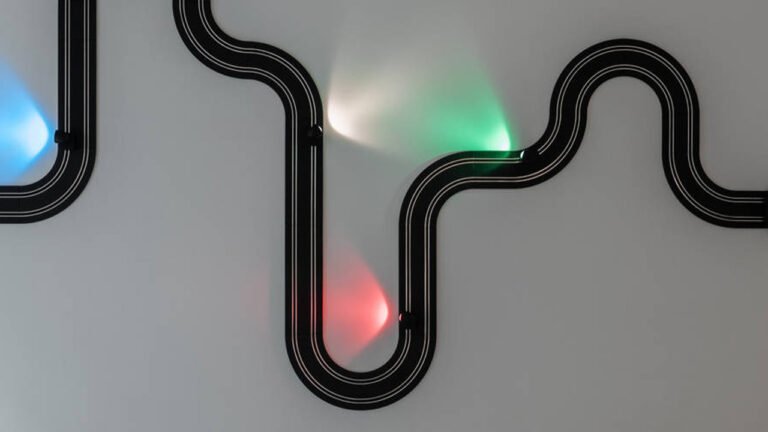 Race of Lights Electrified Toy Track Powers Tiny Car Lamps
