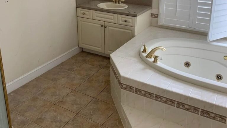 The Raised Corner Tub Was Taking Up the Best Part of the Bathroom
